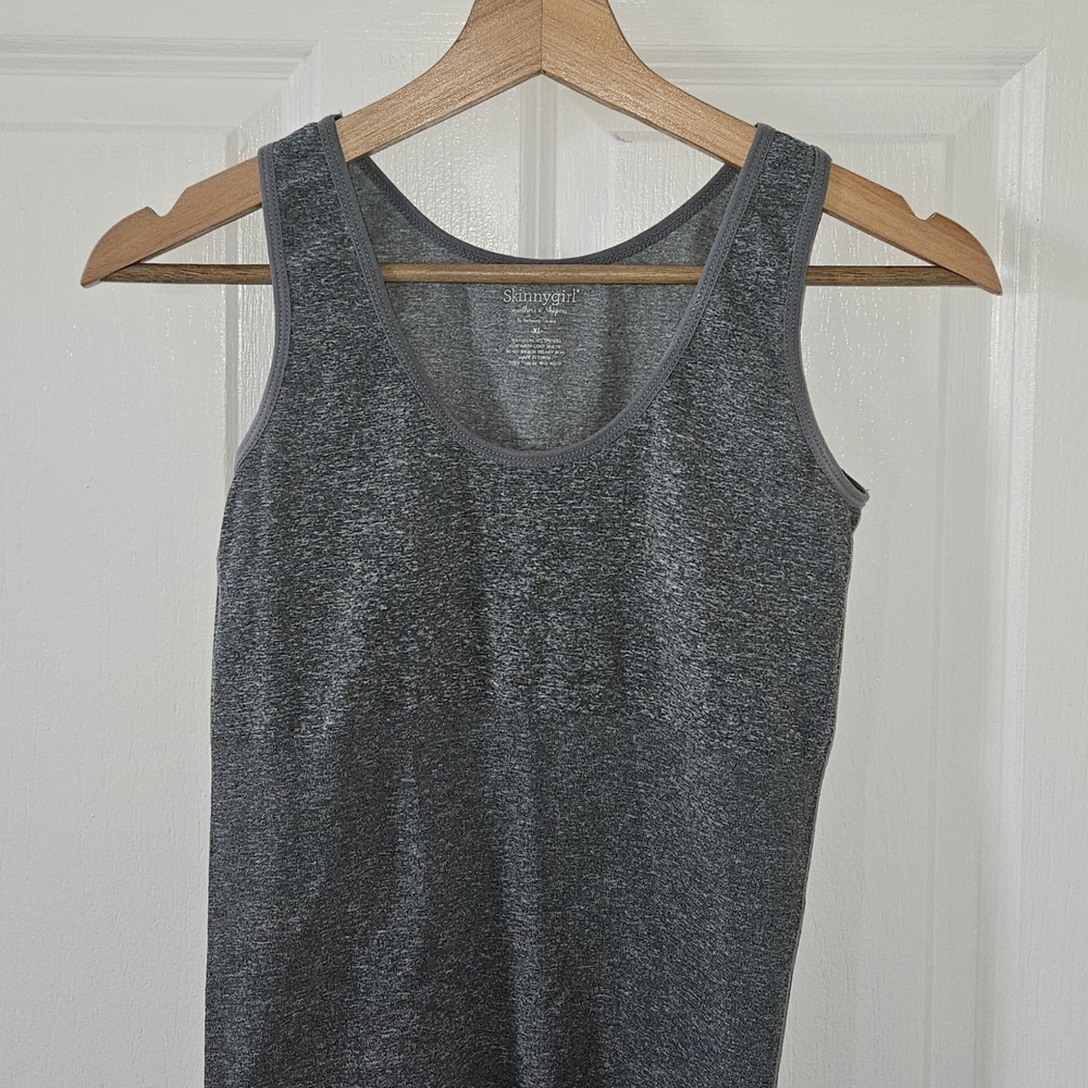 Skinnygirl Charcoal Heather Gray Scoop Neck Tank